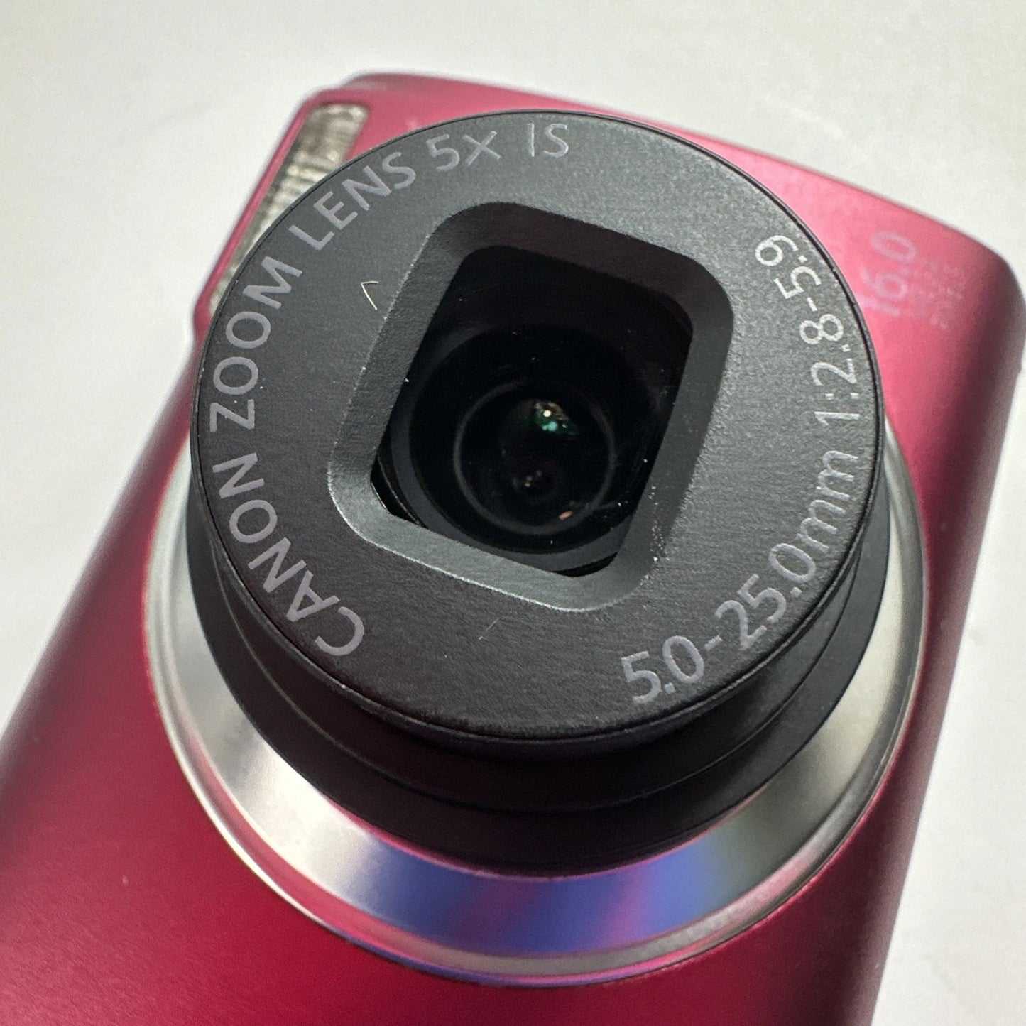 Canon PowerShot A3300 IS 16.0MP Digital Camera β Red (Used) | 5x Optical Zoom | Includes Battery & Charger