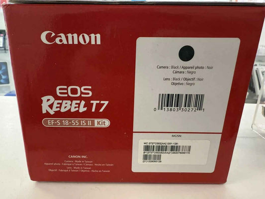 Canon EOS Rebel T7 DSLR Camera - Black (Kit with 18-55mm Lens)