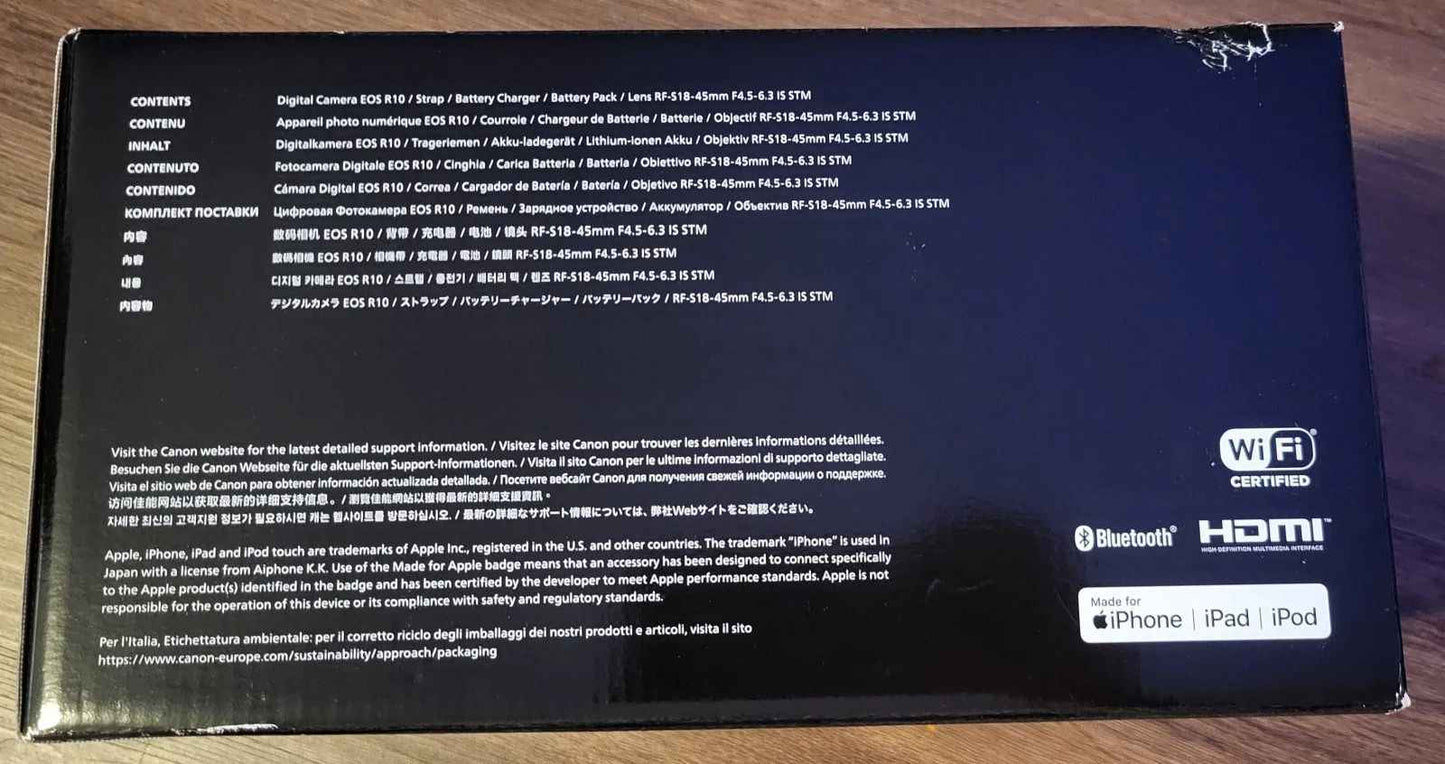 Canon EOS R10 Mirrorless Camera with RF-S 18-45 f/4.5-6.3 IS STM Lens