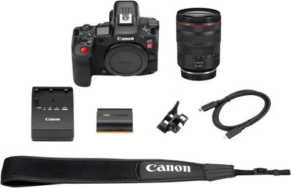 Canon EOS R5 C 8K Video Mirrorless Cinema Camera with RF24-105mm f/4 L IS USM Lens - Black