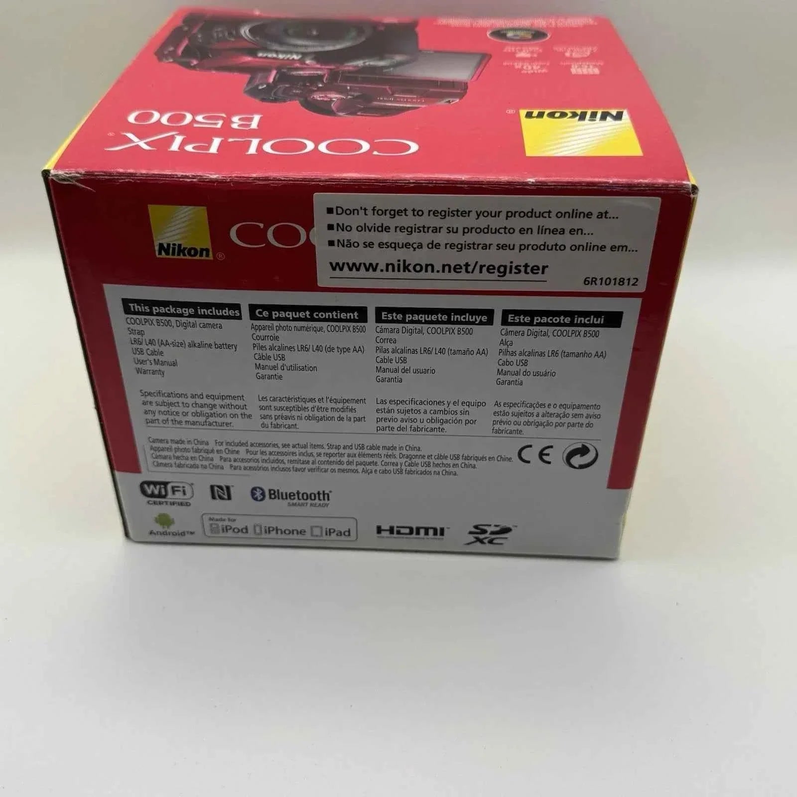 Nikon COOLPIX B500 Digital Camera - Red