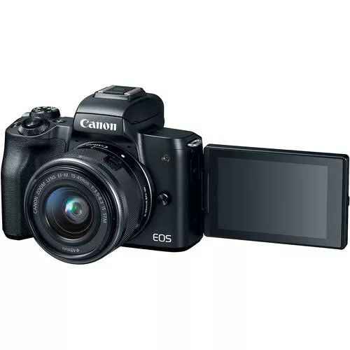 Canon EOS M50 Mirrorless Digital Camera with 15-45mm EF-M IS STM Lens (Black)