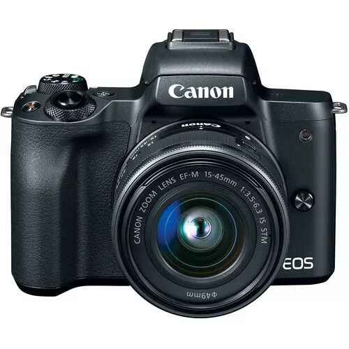 Canon EOS M50 Mirrorless Digital Camera with 15-45mm EF-M IS STM Lens (Black)