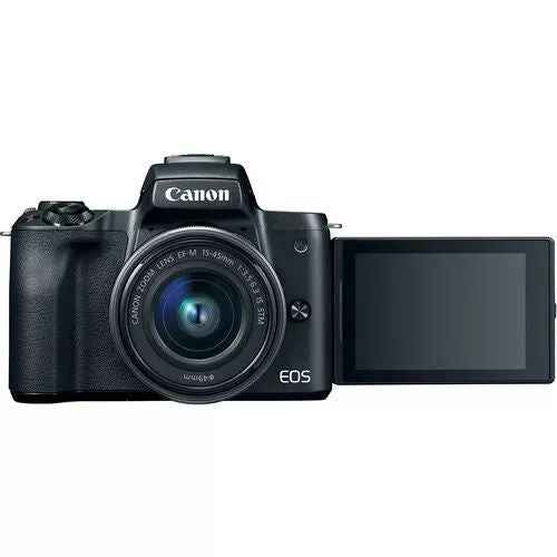 Canon EOS M50 Mirrorless Digital Camera with 15-45mm EF-M IS STM Lens (Black)