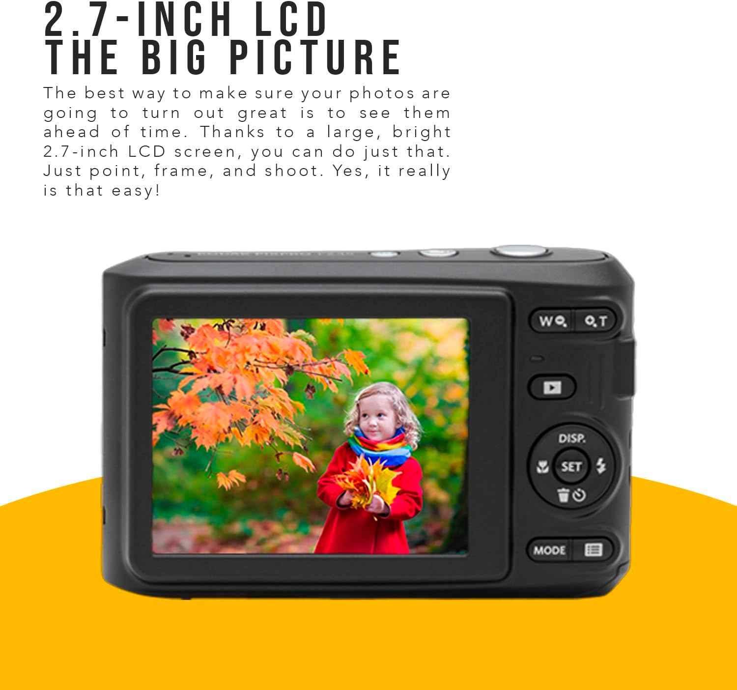 Kodak PIXPRO FZ45 (Red) Bundle - Friendly Zoom Camera with Case, 128GB SD Card and Batteries